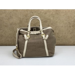 PRADA BN1841 LOGO JACQUARD CONVERTIBLE BAG